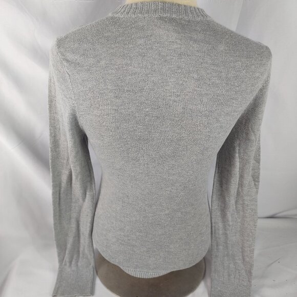 Hollister Womens Gray Pullover Sweater Long Sleeve V-Neck Size Small - Picture 4 of 5